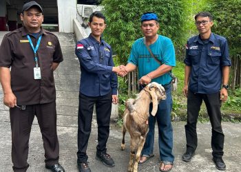 Citimall Cimanggis menyalurkan dua ekor kambing qurban kepada masyarakat (Ist)