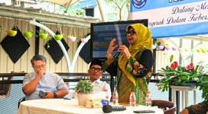 Kepala Badan Kesbangpol Kota Depok, Lienda Ratnanurdianny memberikan saat memberikan sambutan (Ist)